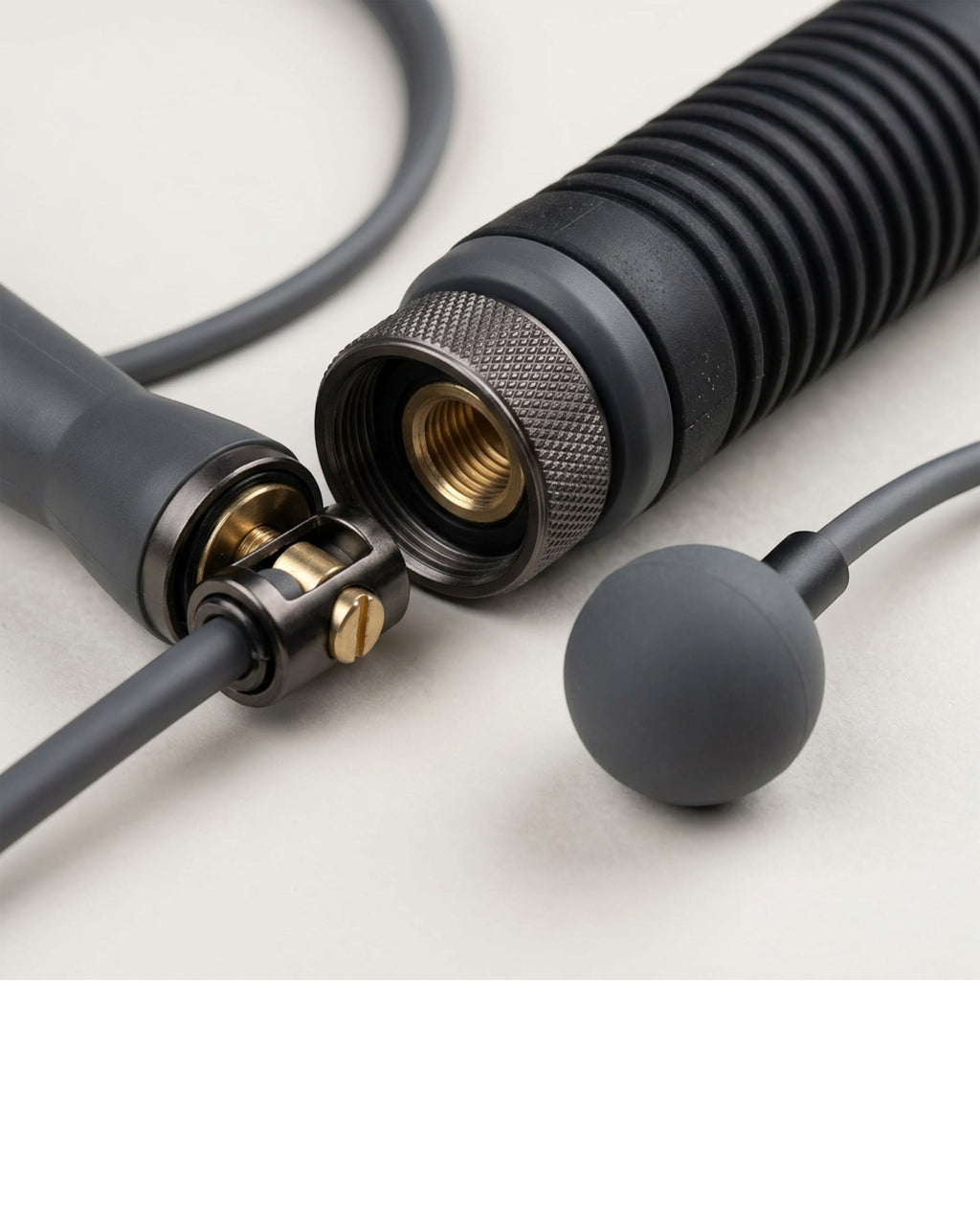 Shadt Convertible Cord and Cordless Jump Rope Set Charcoal - Detail view