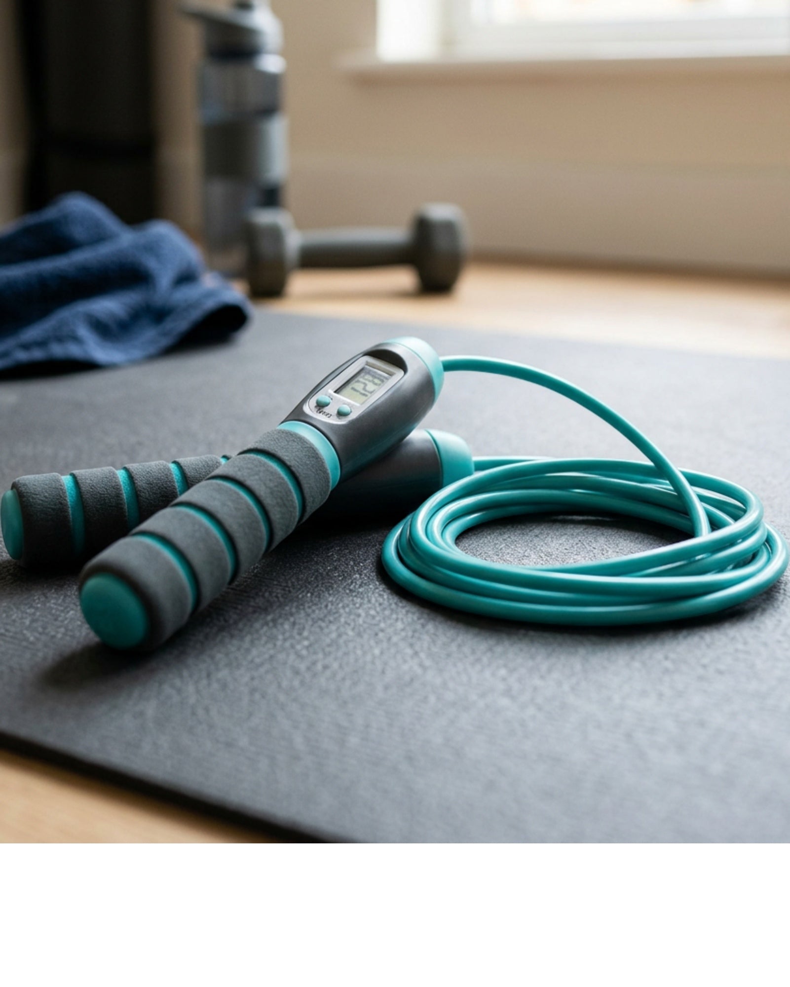 Shadt Digital Counter Jump Rope Teal 10 ft