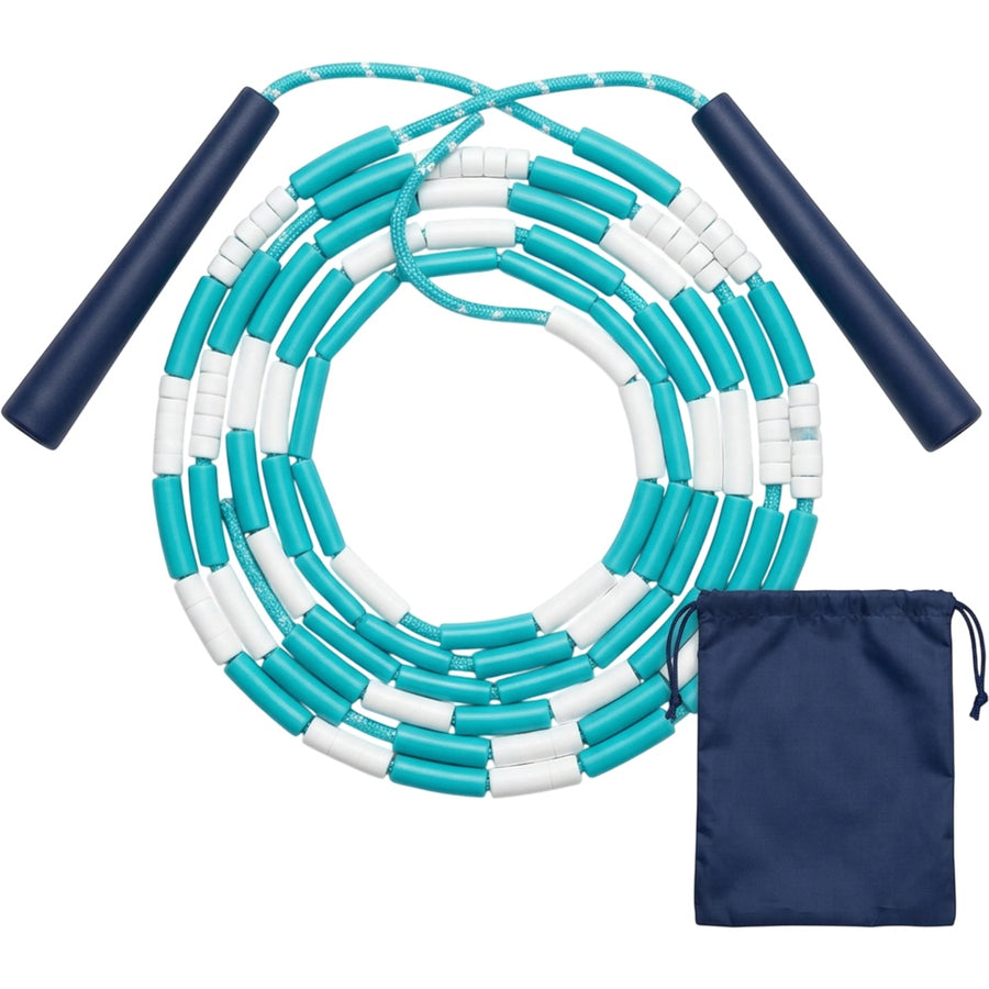 Shadt Segmented Beaded Freestyle Jump Rope 2.8 m Turquoise White
