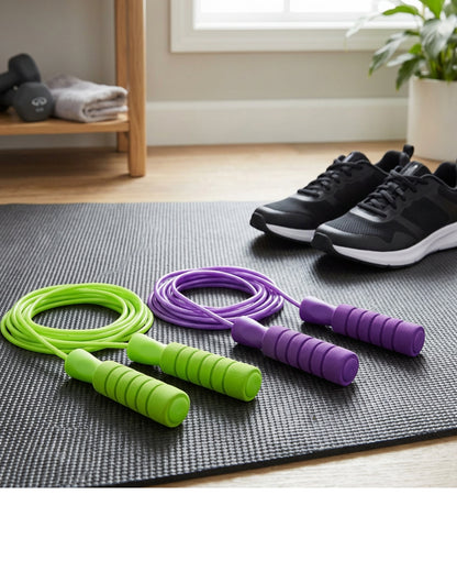 Shadt Soft Grip Jump Rope Lime Purple 2 Pack